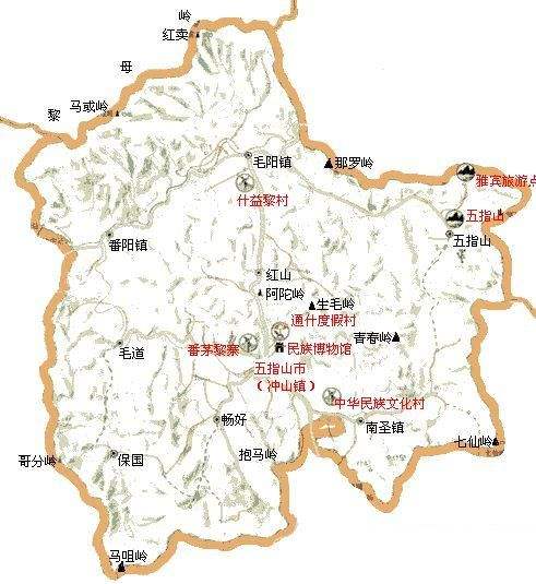 五指山市地图